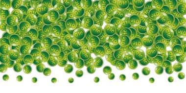 Q10 vitamini yuvarlak kapsülleri rastgele dağılmış. Güzellik ve beslenme cilt bakımı. Sağlık konsepti. Tıbbi ve bilimsel geçmiş. 