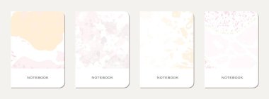 Not defteri kapağı tasarımı. Doğal taşlar, granit, kuvars ve mermerden yapılmış terrazzo soyut arka plan. Venedik terrazzo dokusu şablonu.