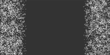 Dağınık numaralar. Beyaz tebeşir parmakları kaotik uçuyor. Tahta arka planda matematik afişi var. Düşen sayılar vektör illüstrasyonu.