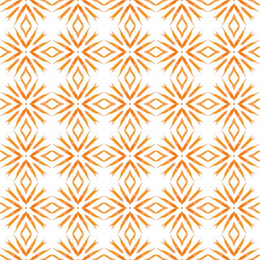 Tekrar eden çizgili el çizgisi sınırı. Turuncu muhteşem boho şık yaz tasarımı. Tekstil hazır muhteşem baskı, mayo kumaş, duvar kağıdı, ambalaj. Çizgili el çizimi tasarımı.