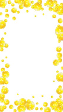 Ferritin yuvarlak damlacıklar rastgele dağılmış. Güzellik ve beslenme cilt bakımı. Tıbbi ve bilimsel geçmiş. Sağlıklı yaşam konsepti.