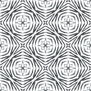 Tekstil hazır modern baskı, mayo kumaş, duvar kağıdı, ambalaj. Siyah ve beyaz, sevimli boho şık yaz tasarımı. Yaz, egzotik, pürüzsüz sınır. Egzotik, pürüzsüz desen.