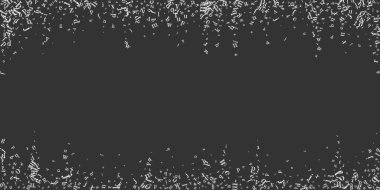 Okul not defteri kapağı. Latin alfabesinin beyaz tebeşir harfleri. Yabancı diller öğrenim kavramı. Tahta arka planda okul afişine geri dön.