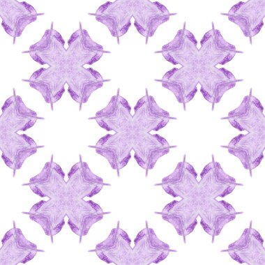 Suluboya yaz etnik sınır düzeni. Mor görkemli boho şık yaz tasarımı. Tekstil hazır güçlü baskı, mayo kumaş, duvar kağıdı, ambalaj. Etnik el boyası desen.