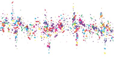 Okul geçmişi kavramı. İngilizce 'nin renkli çocuksu harfleri. Yabancı diller öğrenim kavramı. Beyaz arkaplanda okul afişine geri dön.