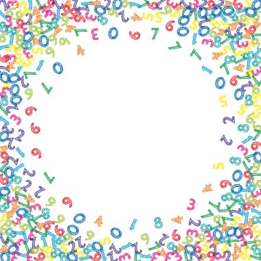 Uçan Latince mektuplar. İngiliz alfabesinin renkli çocuksu dağılmış çardakları. Yabancı diller öğrenim kavramı. Okula dönüş afişi .