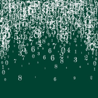 Uçan numaralar ve numaralar. Okul matematik not defteri kapağı. Tahta arka planda matematik afişi var. Düşen sayılar vektör illüstrasyonu.