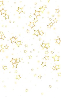 Yıldızlı gece masalı geçmişi. Şirin ışıltılı parıltılar, havada Noel ruhu. Beyaz arkaplanda şenlikli yıldız vektör çizimi.