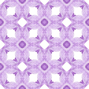 Mozaik kusursuz desen. Mor kusursuz boho şık yaz tasarımı. Tekstil hazır ilginç baskılar, mayo kumaş, duvar kağıdı, ambalaj. El çizimi yeşil mozaik pürüzsüz sınır.