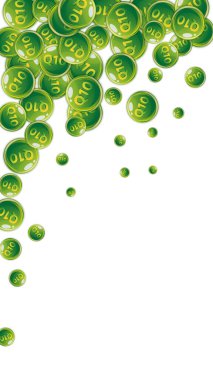 Q10 vitamini yuvarlak kapsülleri rastgele dağılmış. Güzellik ve beslenme cilt bakımı. Tıbbi ve bilimsel geçmiş. Sağlıklı yaşam konsepti.