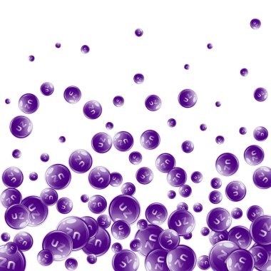 Çinko yuvarlak kapsüller rastgele dağılmış. Güzellik ve beslenme cilt bakımı. Temel vitamin vektör illüstrasyonu. Sağlıklı yaşam konsepti.