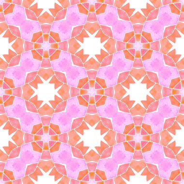 Tekstil hazır güzel baskı, mayo kumaş, duvar kağıdı, ambalaj. Turuncu enfes boho şık yaz tasarımı. Çizgili el çizimi tasarımı. Çizgili çizgili sınır çizgisi tekrarlanıyor.