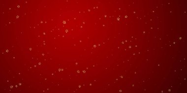 Noel ruhu. Kayan yıldızlar. Noel şablonu örtüşüyor. Kırmızı arkaplanda kutlama yıldızları vektör çizimi.