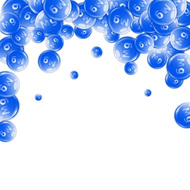 Magnezyum yuvarlak kapsüller rastgele dağılmış. Güzellik ve beslenme cilt bakımı. Sağlık konsepti. Tıbbi ve bilimsel geçmiş. 