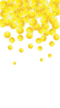 Ferritin yuvarlak damlacıklar rastgele dağılmış. Güzellik ve beslenme cilt bakımı. Sağlıklı yaşam konsepti. Temel vitamin vektör illüstrasyonu. 