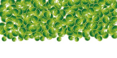 Q10 vitamini yuvarlak kapsülleri rastgele dağılmış. Güzellik ve beslenme cilt bakımı. Sağlıklı yaşam konsepti. Tıbbi ve bilimsel geçmiş. 