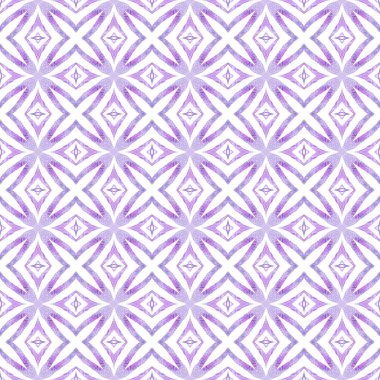 Tekstil hazır mükemmel baskı, mayo kumaş, duvar kağıdı, ambalaj. Mor inanılmaz boho şık yaz tasarımı. Mozaik kusursuz desen. El çizimi yeşil mozaik pürüzsüz sınır.