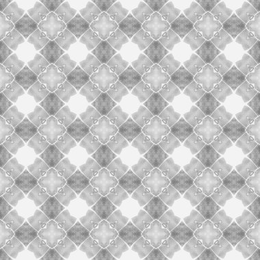 Tekrar eden mayo tasarımı. Siyah ve beyaz mükemmel boho şık yaz tasarımı. Suluboya, kiremit sınırını tekrarlıyor. Tekstil hazır tuhaf baskılar, mayo kumaş, duvar kağıdı, ambalaj..