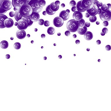 D3 vitamini yuvarlak kapsülleri. Güzellik ve beslenme cilt bakımı. Sağlıklı yaşam konsepti. Tıbbi ve bilimsel geçmiş. 