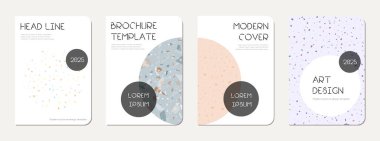 Okul not defteri kapağı tasarımı. Doğal taşlar, granit, kuvars ve mermerden yapılmış terrazzo soyut arka plan. Venedik terrazzo desenli okul not defteri şablonu.