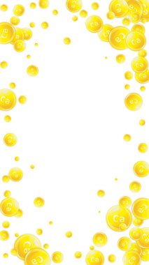 Kalsiyum kaotik haplar. Güzellik ve beslenme cilt bakımı. Sağlık konsepti. Temel vitamin vektör illüstrasyonu. 