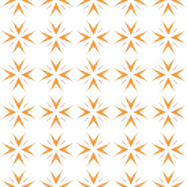 Tropik, pürüzsüz desen. Turuncu güzel boho şık yaz tasarımı. Tekstil hazır egzotik baskı, mayo kumaş, duvar kağıdı, ambalaj. El çizimi tropikal, pürüzsüz sınır.