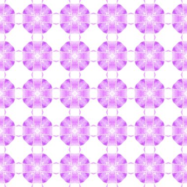 Mozaik kusursuz desen. Mor büyüleyici boho şık yaz tasarımı. Tekstil hazır yaratıcı baskı, mayo kumaş, duvar kağıdı, ambalaj. El çizimi yeşil mozaik pürüzsüz sınır.