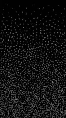 Dağınık Latin alfabesi harfleri. İngiliz dilinin renkli yüzen karakterleri. Yabancı diller öğrenim kavramı. Okula dönüş afişi .