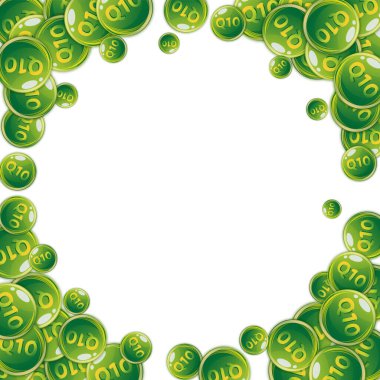 Q10 vitamini yuvarlak kapsülleri rastgele dağılmış. Güzellik ve beslenme cilt bakımı. Tıbbi ve bilimsel geçmiş. Sağlıklı yaşam konsepti.