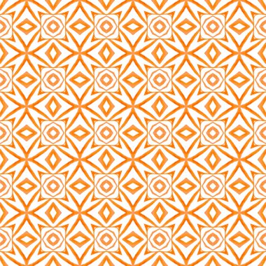 Çizgili el çizimi tasarımı. Turuncu modern boho şık yaz tasarımı. Tekrar eden çizgili el çizgisi sınırı. Tekstil hazır dramatik baskı, mayo kumaş, duvar kağıdı, ambalaj..