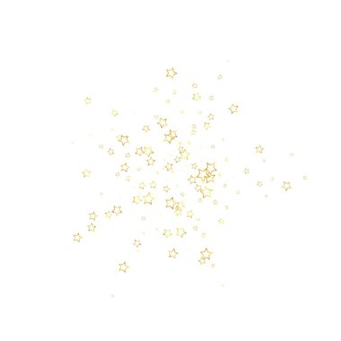 Noel yıldızları vektör kaplaması. Sihirli yıldızlar lüks konfeti. Noel ruhu. Beyaz arkaplanda şenlikli yıldız vektör çizimi.