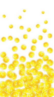 Ferritin yuvarlak damlacıklar rastgele dağılmış. Güzellik ve beslenme cilt bakımı. Sağlıklı yaşam konsepti. Tıbbi ve bilimsel geçmiş. 