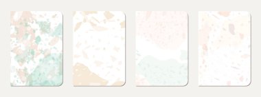 Okul günlüğü kapağı tasarımı. Doğal taşlar, granit, kuvars ve mermerden yapılmış terrazzo soyut arka plan. Venedik terrazzo doku okul günlüğü şablonu.