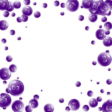 D3 vitamini yuvarlak kapsülleri. Güzellik ve beslenme cilt bakımı. Sağlık konsepti. Tıbbi ve bilimsel geçmiş. 