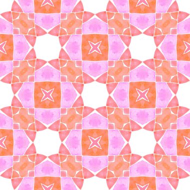 Tropik, pürüzsüz desen. Turuncu çekici boho şık yaz tasarımı. Tekstil hazır göz kamaştırıcı baskı, mayo kumaş, duvar kağıdı, ambalaj. El çizimi tropikal, pürüzsüz sınır.