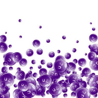 Çinko yuvarlak kapsüller rastgele dağılmış. Güzellik ve beslenme cilt bakımı. Sağlıklı yaşam konsepti. Tıbbi ve bilimsel geçmiş. 