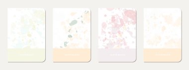 Not defteri kapağı tasarımı. Doğal taşlar, granit, kuvars ve mermerden yapılmış terrazzo soyut arka plan. Venedik terrazzo doku dizüstü bilgisayar kapağı şablonu.