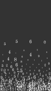 Uçan numaralar ve numaralar. Okul matematik not defteri kapağı. Tahta arka planda matematik afişi var. Düşen sayılar vektör illüstrasyonu.