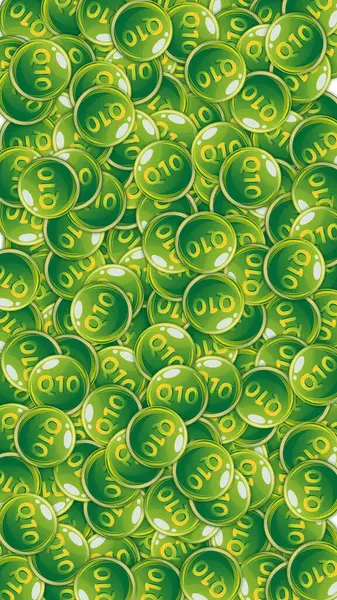 Q10 vitamini yuvarlak kapsülleri rastgele dağılmış. Güzellik ve beslenme cilt bakımı. Sağlıklı yaşam konsepti. Temel vitamin vektör illüstrasyonu. 