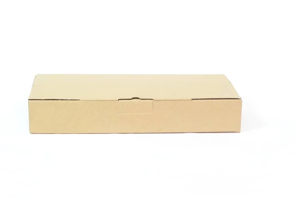 Картонная Коробка Изолирована Белом Фоне Путь Обрезки Включен — стоковое фото