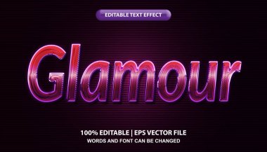 Glamour editable text effect template, shiny jewelery effect font style