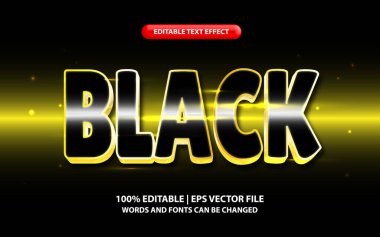 Black text, editable text effect templates, movie style and text play