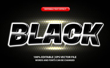 Black text, editable text effect templates, movie style and text play