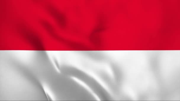 Indonesien Flagga Viftande Rörelse Indonesien Flagga Med Fladdrande Effekt Slät — Stockvideo