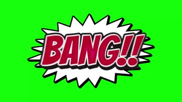 Bang Vintage Style Cartoon Style Pop Art Comic Boom Effect — Stock video