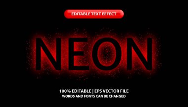 Neon metin, düzenlenebilir metin efekti biçimi, ışıltı efektli neon ışığı metin biçimi