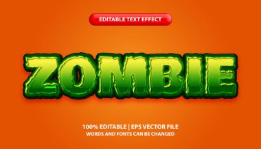 Zombi metni, düzenlenebilir metin etkisi biçimi, koyu yeşil gradyan metin biçimi