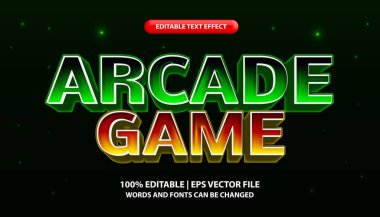 Arcade oyun metni, düzenlenebilir metin etkisi biçimi, retro neon kalın metin biçimi