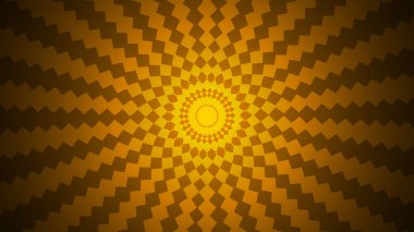 Sarı güneş patlaması klasik arka plan, dairesel kare desenli güneş ışınları soyut arkaplan