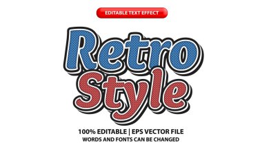 Düzenlenebilir 3d metin efekti şablonu, eski usul kalın metin